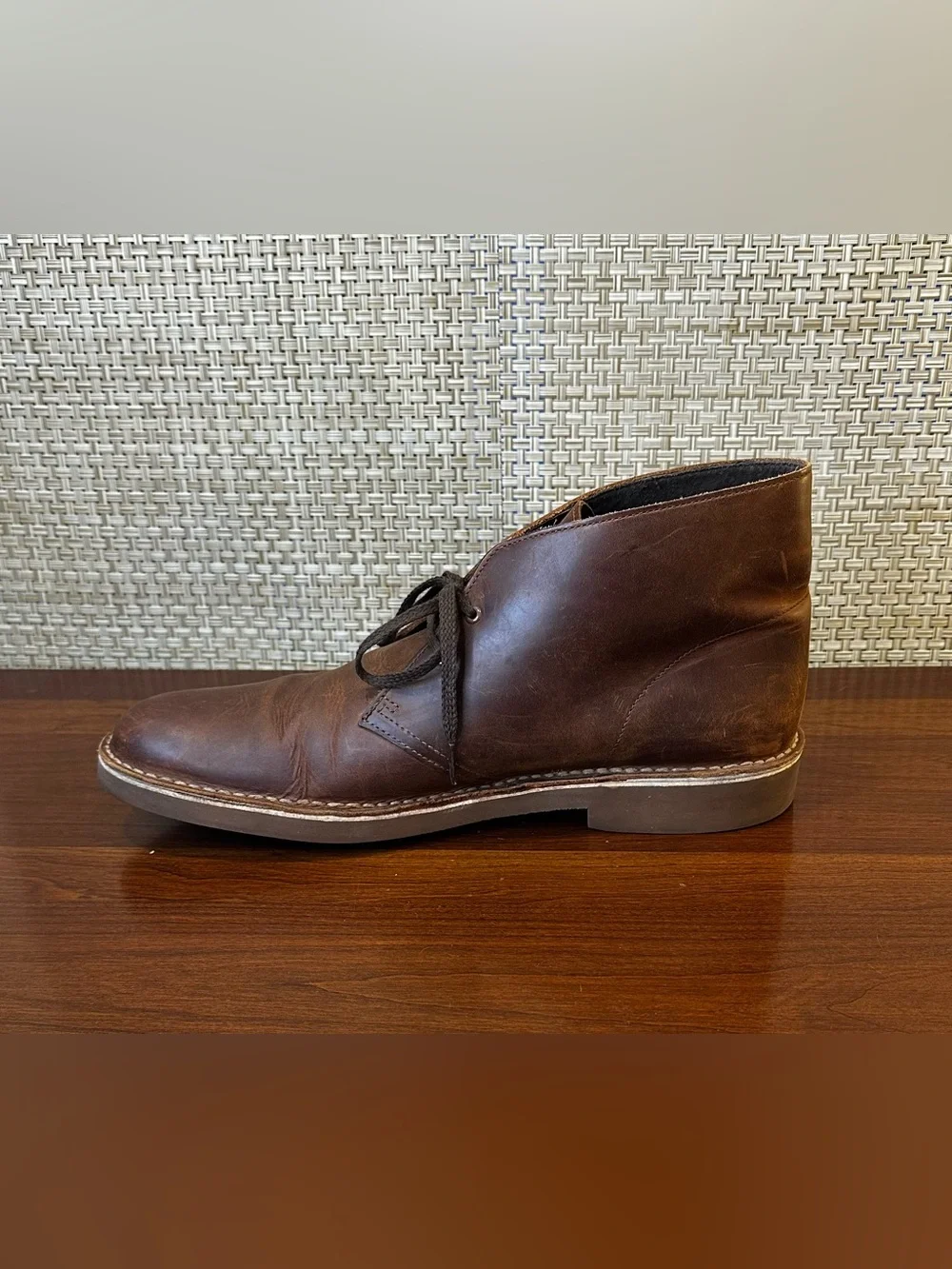 Clarks Bushacre 2 Leather Chukka Dessert Boots Beeswax Brown 13M